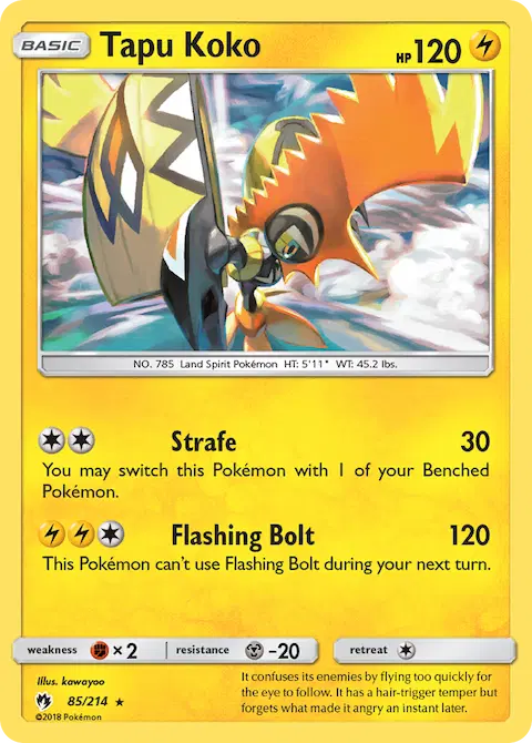 Tapu Koko, Lost Thunder 85/214