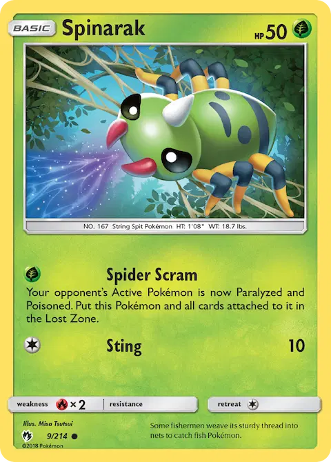Spinarak, Lost Thunder 9/214