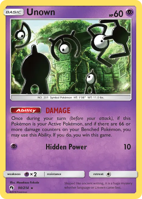 Unown, Lost Thunder 90/214