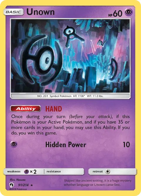 Unown, Lost Thunder 91/214