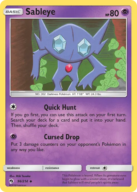 Sableye, Lost Thunder 96/214