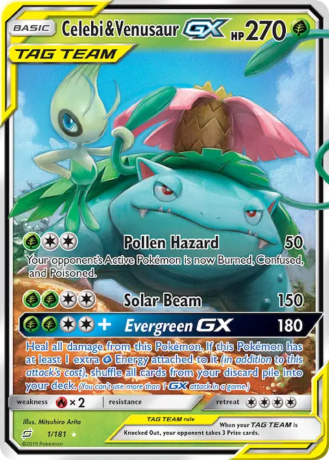 Celebi & Venusaur GX, Team Up 1/181