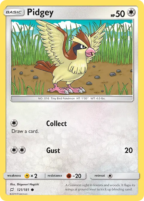 Pidgey, Team Up 121/181