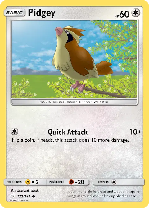 Pidgey, Team Up 122/181