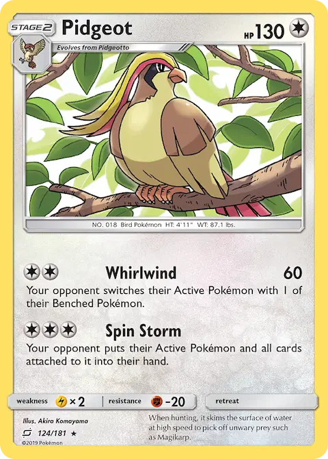Pidgeot, Team Up 124/181
