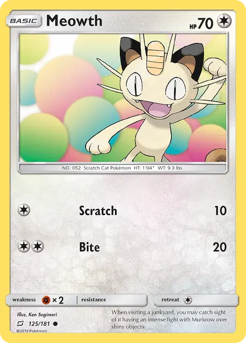 Meowth, Team Up 125/181