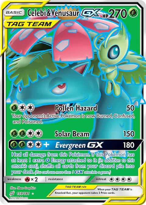 Celebi & Venusaur GX, Team Up 159/181