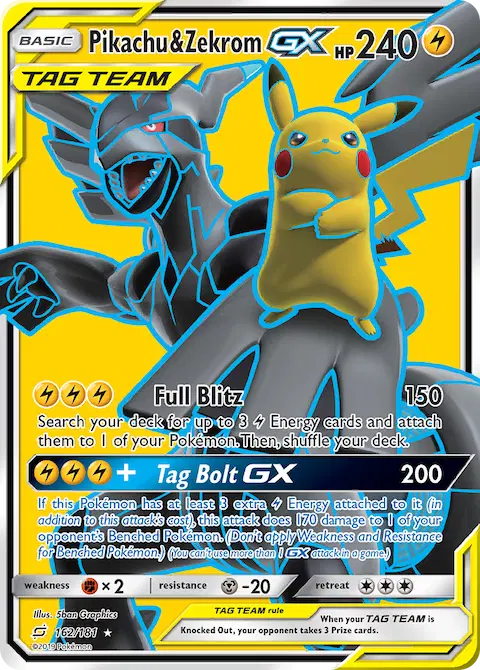 Pikachu & Zekrom GX, Team Up 162/181