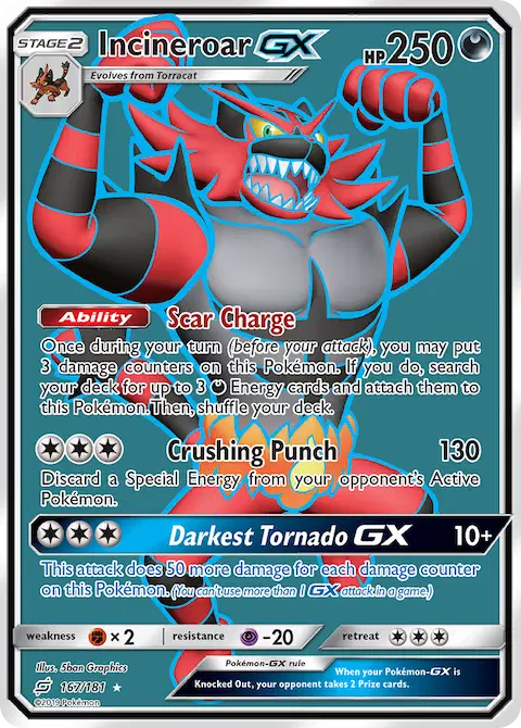 Incineroar GX, Team Up 167/181