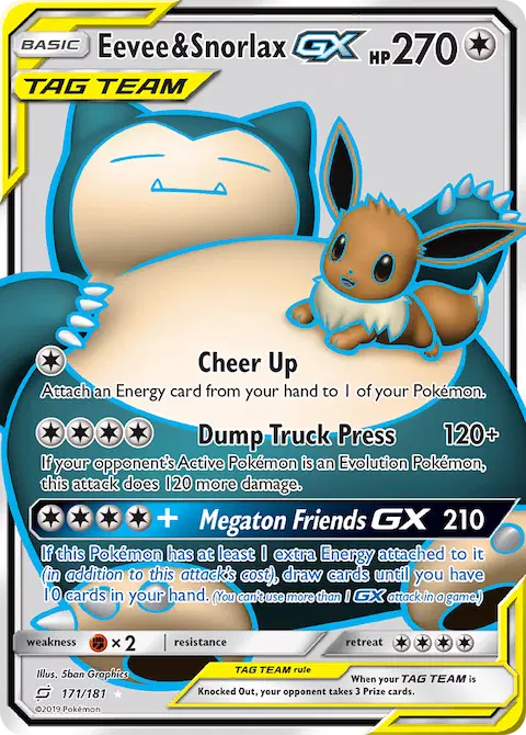 Eevee & Snorlax GX, Team Up 171/181