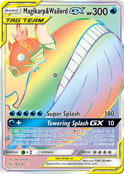 Magikarp & Wailord GX, Team Up 183/181