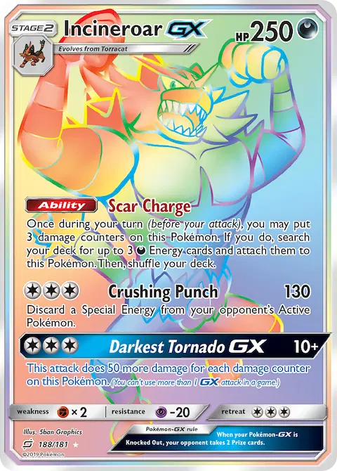 Incineroar GX, Team Up 188/181