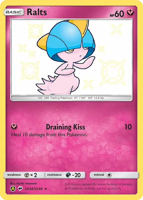 Ralts, Hidden Fates Shiny Vault SV34