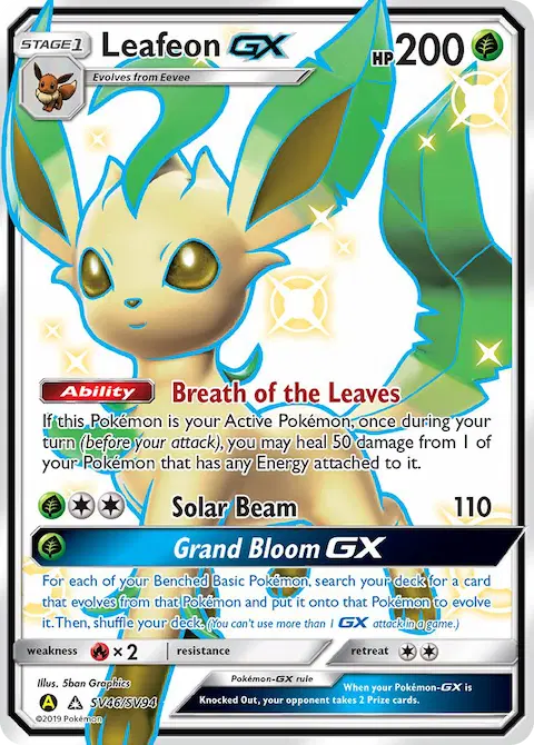 Leafeon-GX, Hidden Fates Shiny Vault SV46