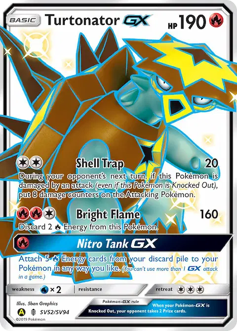 Turtonator-GX, Hidden Fates Shiny Vault SV52