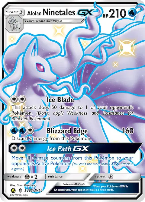 Alolan Ninetales-GX, Hidden Fates Shiny Vault SV53