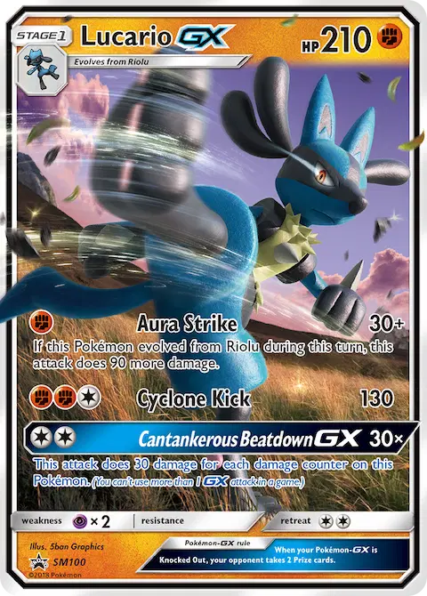 Lucario GX, SM Black Star Promos SM100