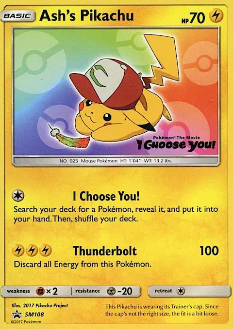 Ash's Pikachu, SM Black Star Promos SM108