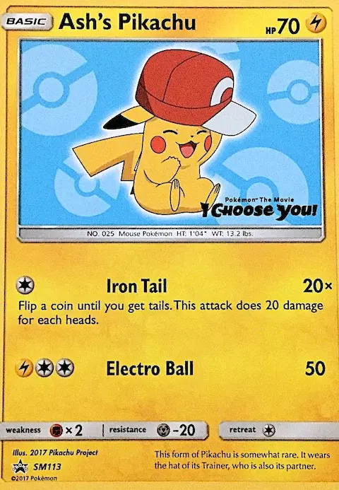Ash's Pikachu, SM Black Star Promos SM113
