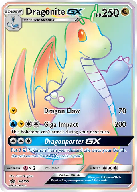 Dragonite GX, SM Black Star Promos SM156