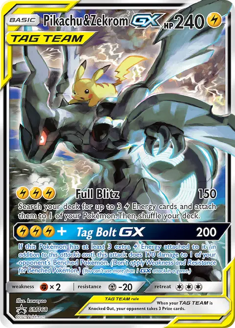 Pikachu & Zekrom GX, SM Black Star Promos SM168