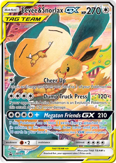 Eevee & Snorlax GX, SM Black Star Promos SM169