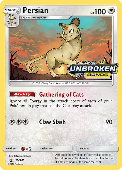 Persian, SM Black Star Promos SM182