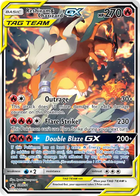 Reshiram & Charizard GX, SM Black Star Promos SM201