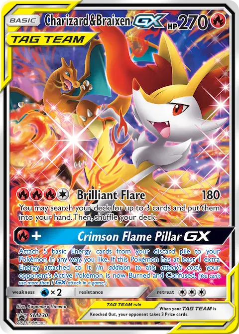 Charizard & Braixen GX, SM Black Star Promos SM230