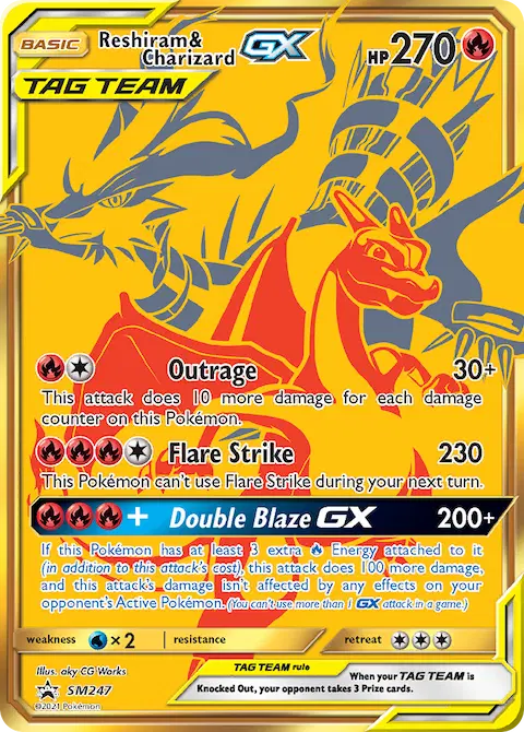 Reshiram & Charizard GX, SM Black Star Promos SM247