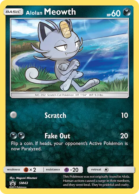 Alolan Meowth, SM Black Star Promos SM43