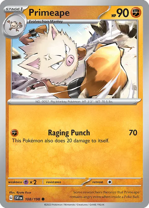 Primeape, Scarlet & Violet 108/198