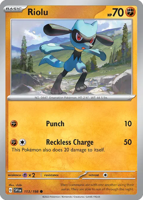 Riolu, Scarlet & Violet 113/198