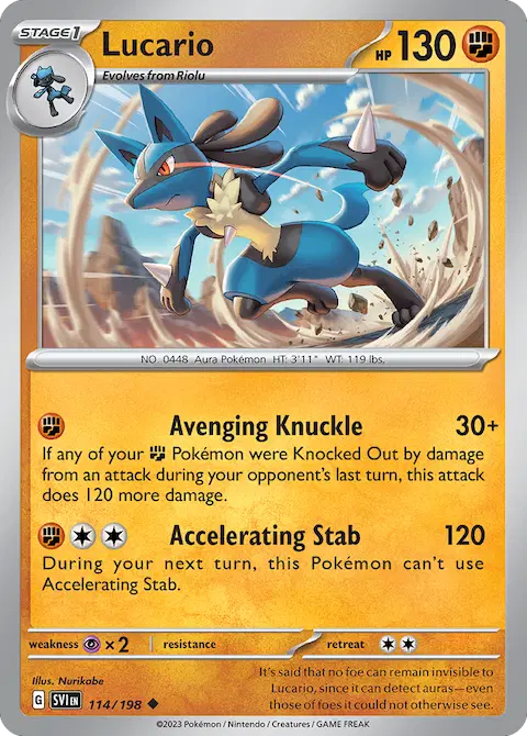 Lucario, Scarlet & Violet 114/198