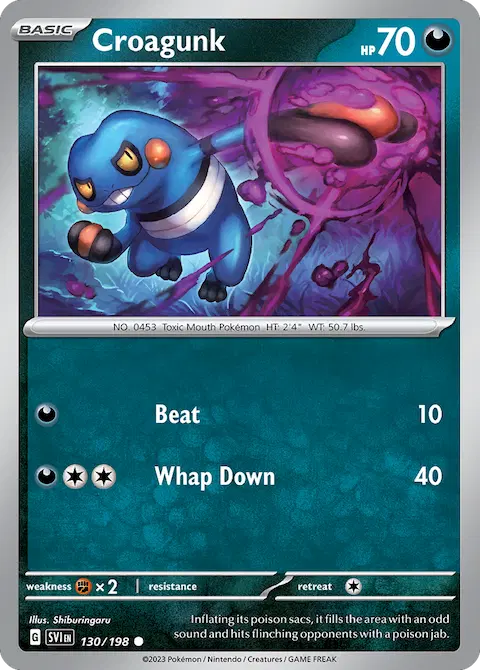 Croagunk, Scarlet & Violet 130/198
