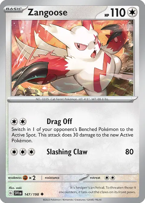Zangoose, Scarlet & Violet 147/198
