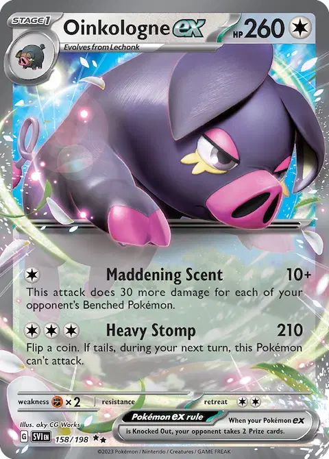 Oinkologne ex, Scarlet & Violet 158/198