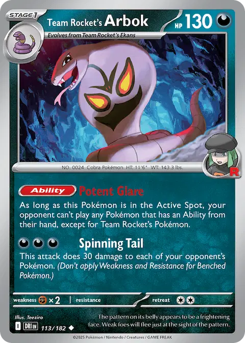 Team Rocket's Arbok, Destined Rivals 113/182
