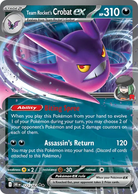 Team Rocket's Crobat ex, Destined Rivals 122/182