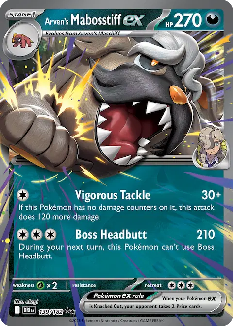 Arven's Mabosstiff ex, Destined Rivals 139/182