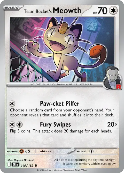 Team Rocket's Meowth, Destined Rivals 149/182