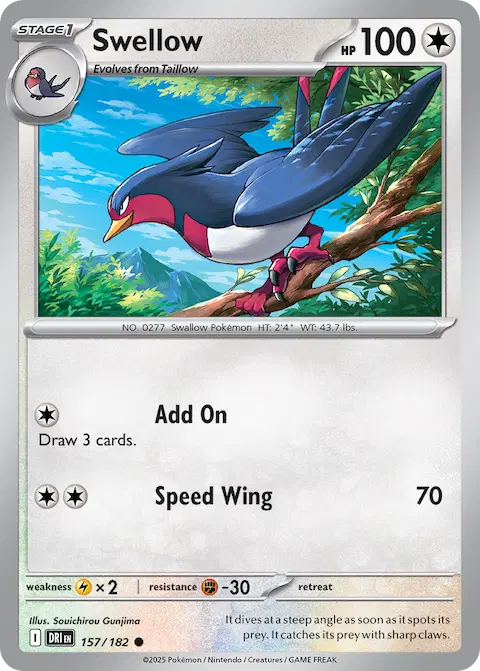 Swellow, Destined Rivals 157/182