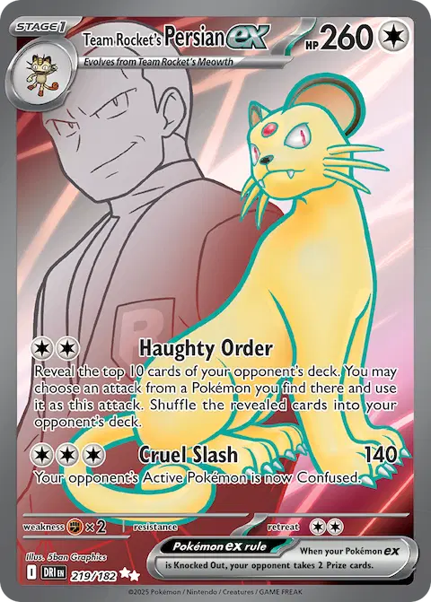 Team Rocket's Persian ex, Destined Rivals 219/182