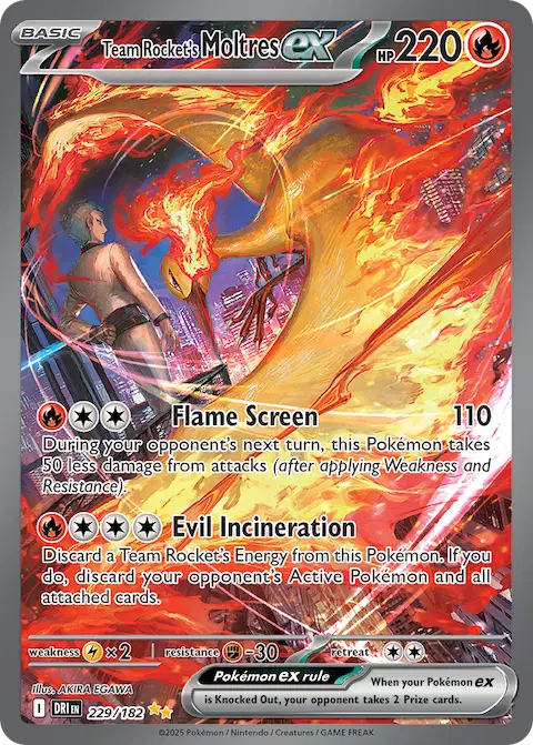 Team Rocket's Moltres ex, Destined Rivals 229/182