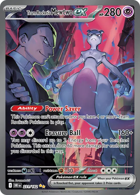 Team Rocket's Mewtwo ex, Destined Rivals 231/182