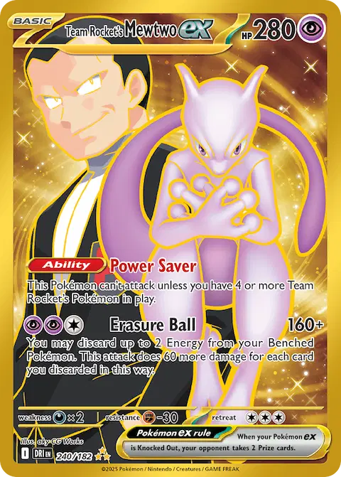 Team Rocket's Mewtwo ex, Destined Rivals 240/182