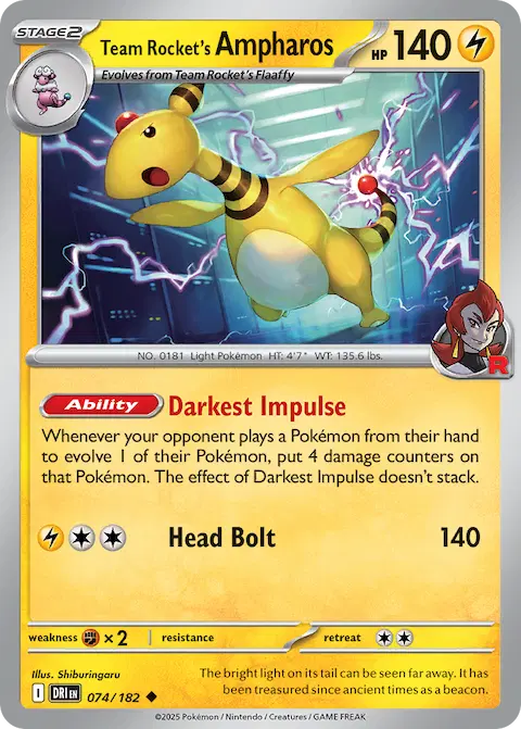 Team Rocket's Ampharos, Destined Rivals 074/182