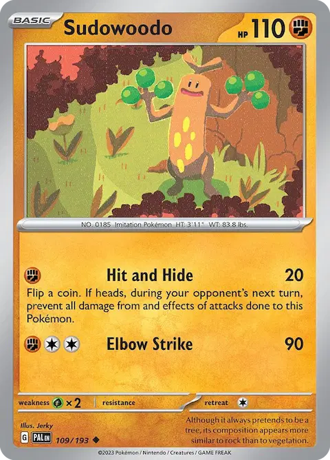 Sudowoodo, Paldea Evolved 109/193