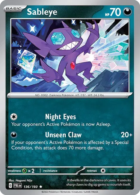 Sableye, Paldea Evolved 136/193