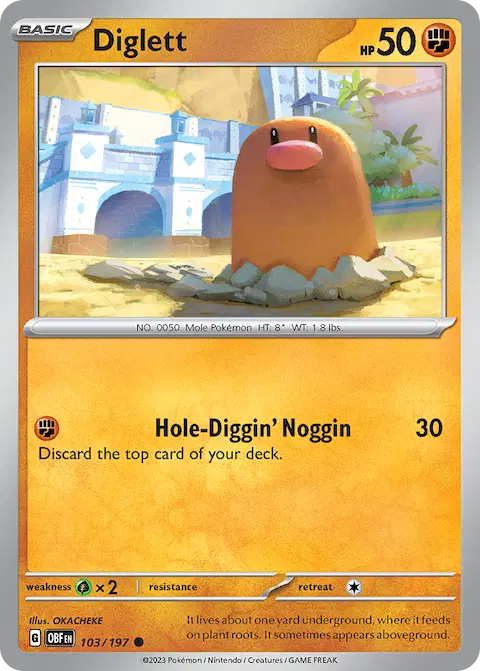 Diglett, Obsidian Flames 103/197